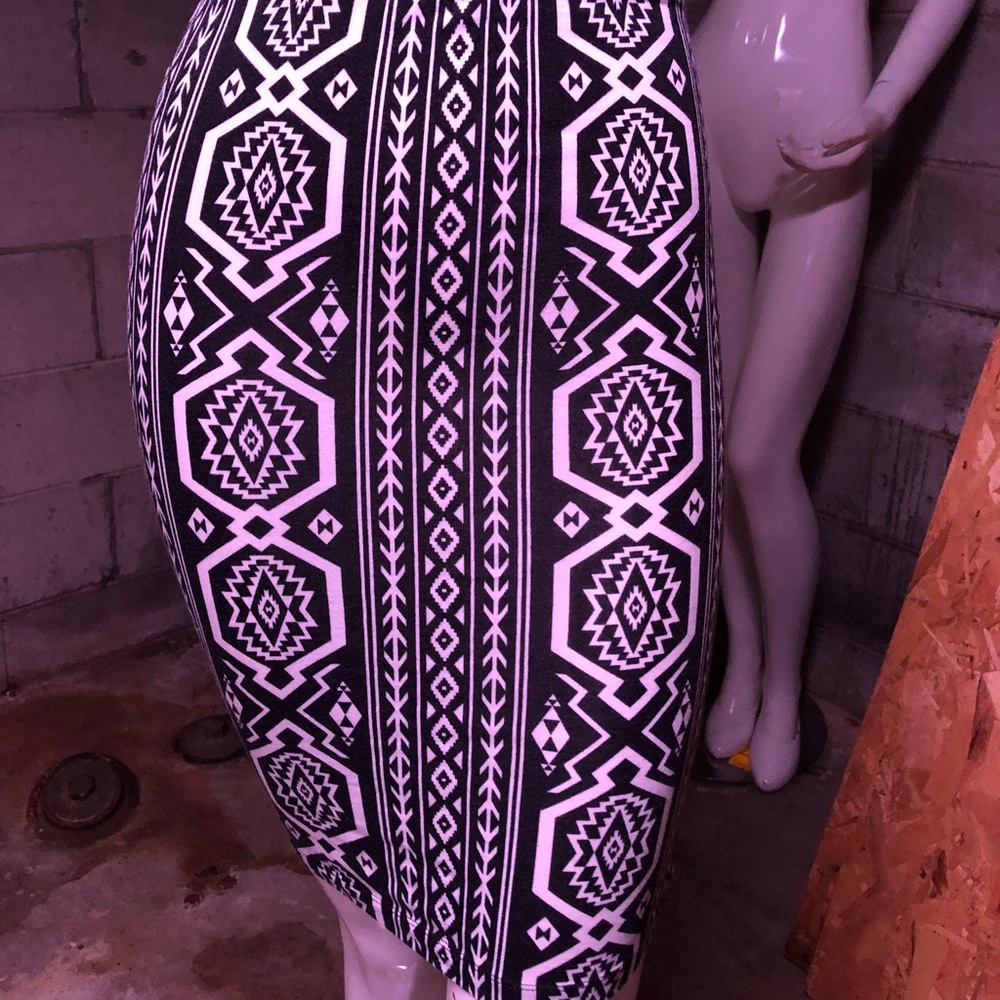 Black and White Printed Skirt